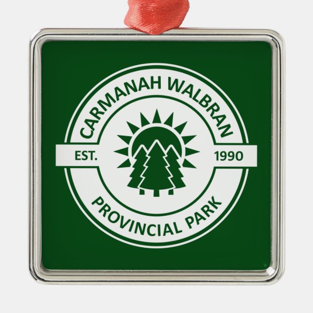 Carmanah Walbran Provincial Sun Trees Metal Tree Decoration (Front)