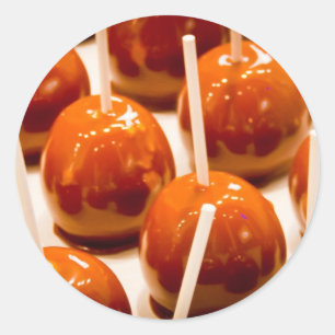 Carmel Apple Classic Round Sticker