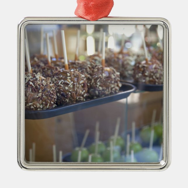 Carmel apples, Pioneer Square, Seattle, Metal Tree Decoration (Front)
