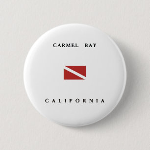 Carmel Bay California Scuba Dive Flag 6 Cm Round Badge