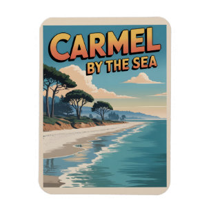 Carmel by the sea beach california pacific coast magnet