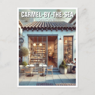 Carmel by the Sea Cafe California Postcard