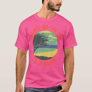 Carmel-By-The-Sea California Retro Distressed Circ T-Shirt