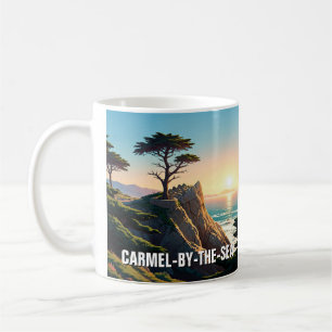 Carmel-by-the-sea lone cypress coffee mug