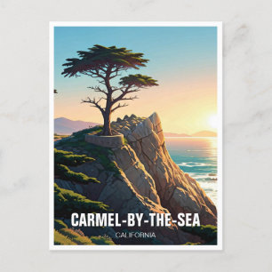 Carmel-by-the-sea lone cypress postcard