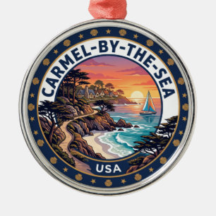 Carmel-by-the-sea USA Metal Tree Decoration