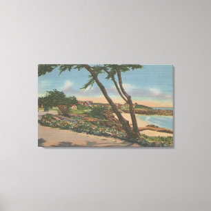 Carmel, CA - Homes along The Shore View Canvas Print