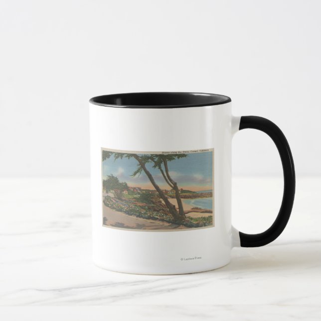 Carmel, CA - Homes along The Shore View Mug (Right)