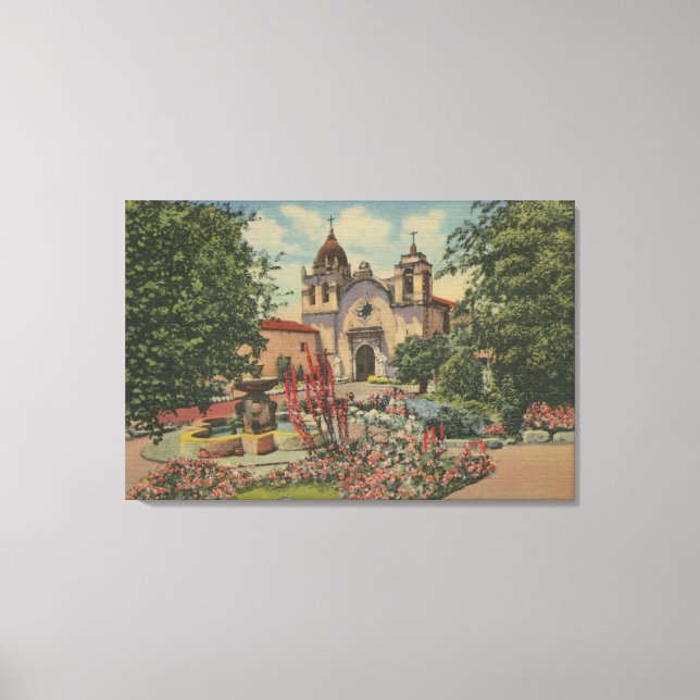 Carmel, CA - Mission San Carlos De Borromeo Canvas Print (Front)