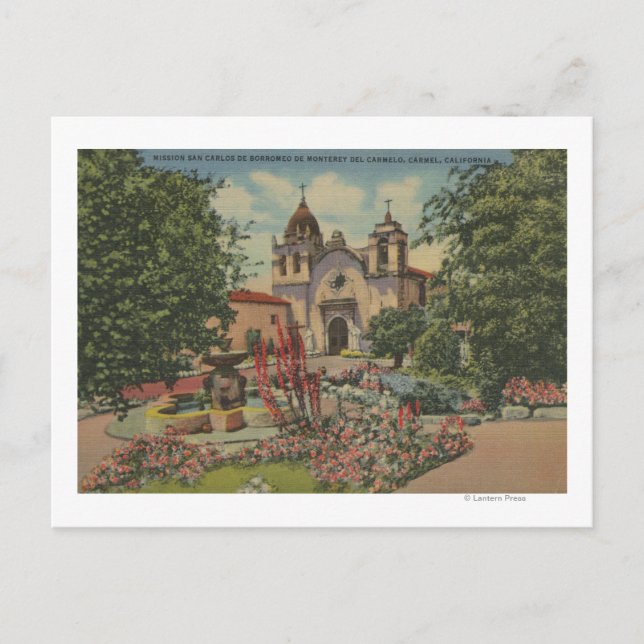 Carmel, CA - Mission San Carlos De Borromeo Postcard (Front)