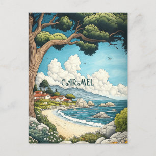 Carmel California Travel Postcard