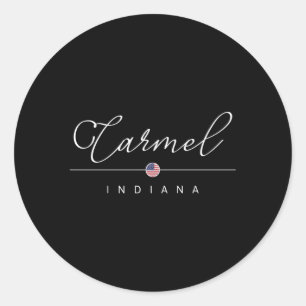 Carmel Indiana In On Carmel Classic Round Sticker
