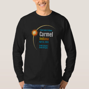 Carmel Indiana In Total Solar Eclipse 2024 1 T-Shirt