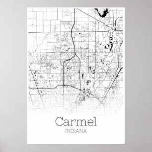 Carmel Map - Indiana - City Map Poster