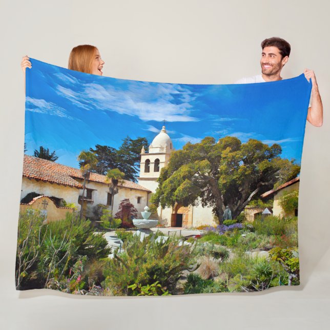 CARMEL MISSION BASILICA Fleece Blanket (In Situ)