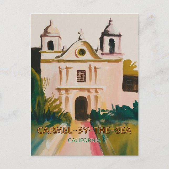Carmel Mission California Postcard (Front)