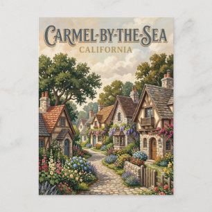 Carmel Village Cottages California Postcard
