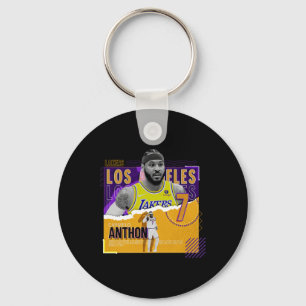 Carmelo-anthony -basketball-paper-poster-lakers Ac Key Ring