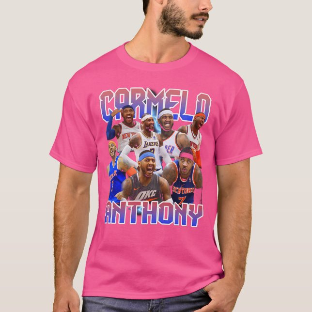 Carmelo Anthony Retro Collage T-Shirt (Front)