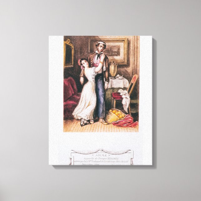 Carmen and Don Jose, 1846 Canvas Print (Front)