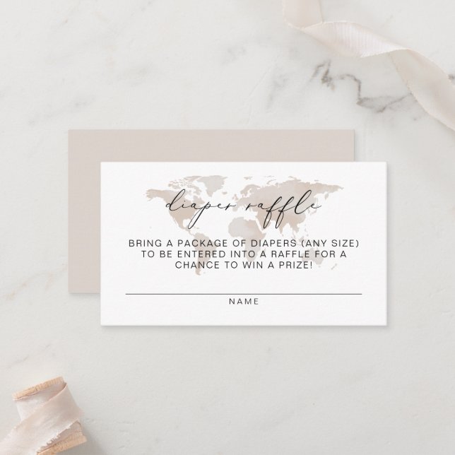 CARMEN Beige Map Adventure Diaper Raffle Ticket (Front/Back In Situ)