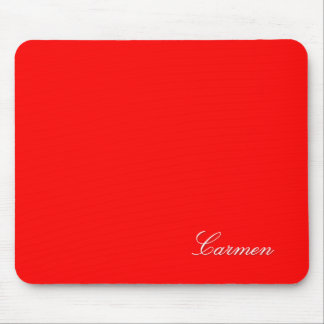 Carmen - customise it with your name - Red Mouse Pad