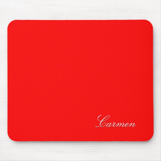 Carmen - customise it with your name - Red Mouse Pad (Front)