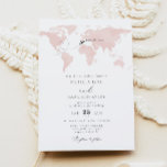 CARMEN Destination Blush Watercolor Map Wedding Invitation<br><div class="desc">This wedding invitation features a blush pink watercolor map and elegant script font. Easily edit MOST wording to meet your needs and move the heart/change the location to highlight your wedding destination. This invite is perfect for your adventure,  travel,  or abroad wedding.</div>