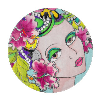 Carmen Mardi Gras Girl Cutting Board