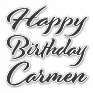 Carmen Name Vorname black Sticker Geburtstag