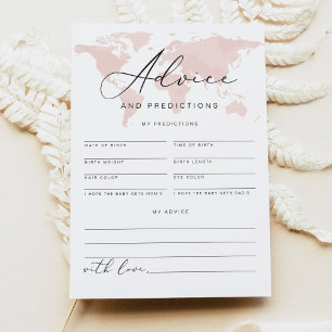 CARMEN Pink Adventure Baby Advice Predictions Card