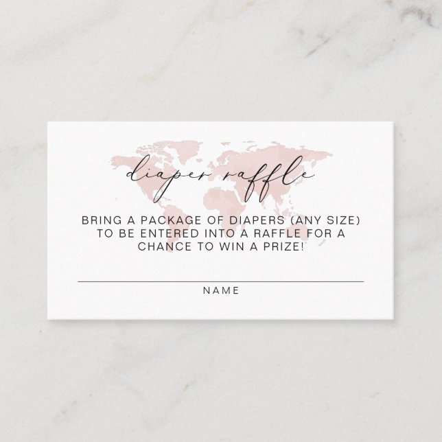 CARMEN Pink Map Adventure Diaper Raffle Ticket (Front)