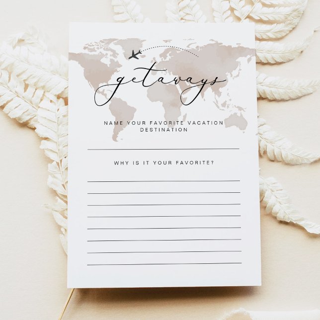 CARMEN Travel Getaways Bridal Shower Game Card (Creator Uploaded)