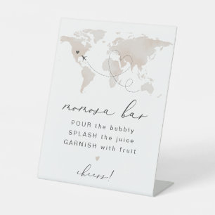CARMEN Travel Themed Baby Shower Momosa Bar Sign