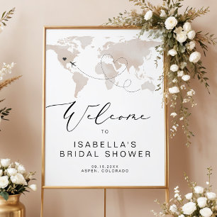 CARMEN Travel Themed Bridal Shower Welcome Poster