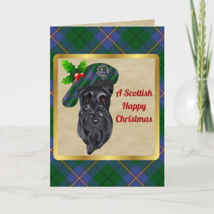 Carmichael Badge & Tartan Personalised Xmas Card