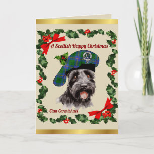 Carmichael Scottie Dog Personalised Xmas Card