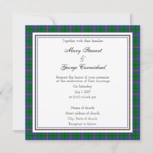 Carmichael Scottish Wedding Square Invitation