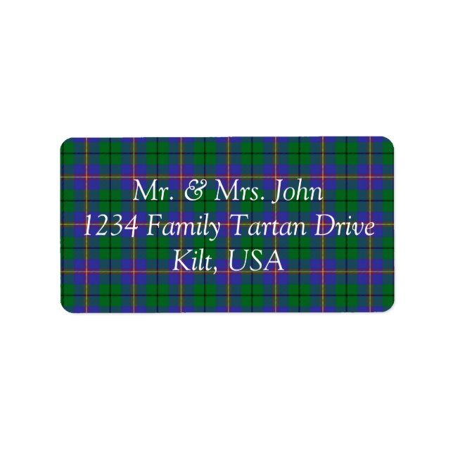 Carmichael Tartan Label (Front)