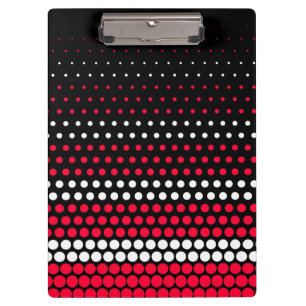Carmine Red and White Polka Dot Clipboard
