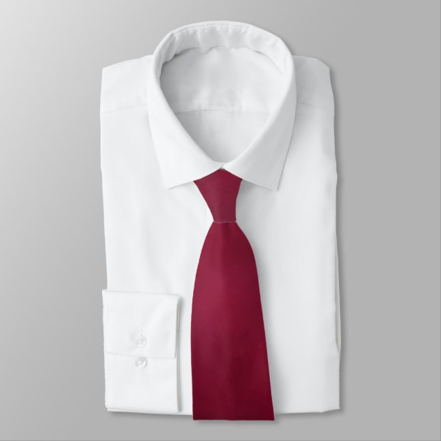Carmine Red Colour Tone Tie (Tied)