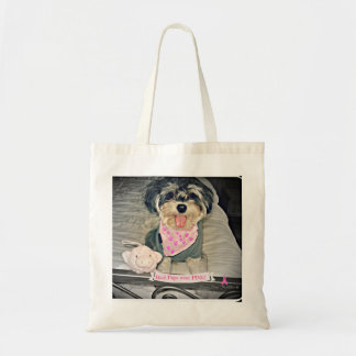 Carmine Winston III--"Real Pups Wear PINK!" tote Bag