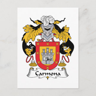 Carmona Family Crest Postcard