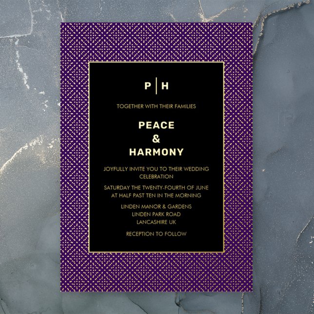 Carnaby Confetti Gold Purple Black Wedding (Creator Uploaded)