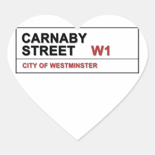 Carnaby Street London England - Swinging! Heart Sticker