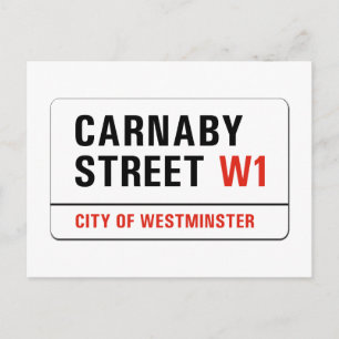 Carnaby Street, London Street Sign Postcard