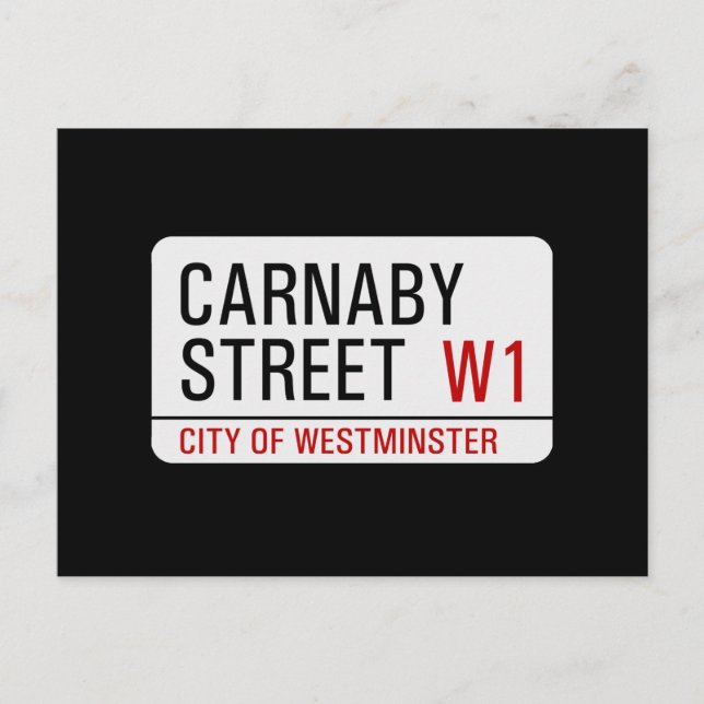 Carnaby Street sign Postcard (Front)