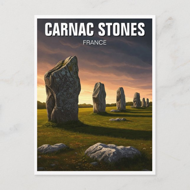 Carnac Stones France Travel Postcard (Front)