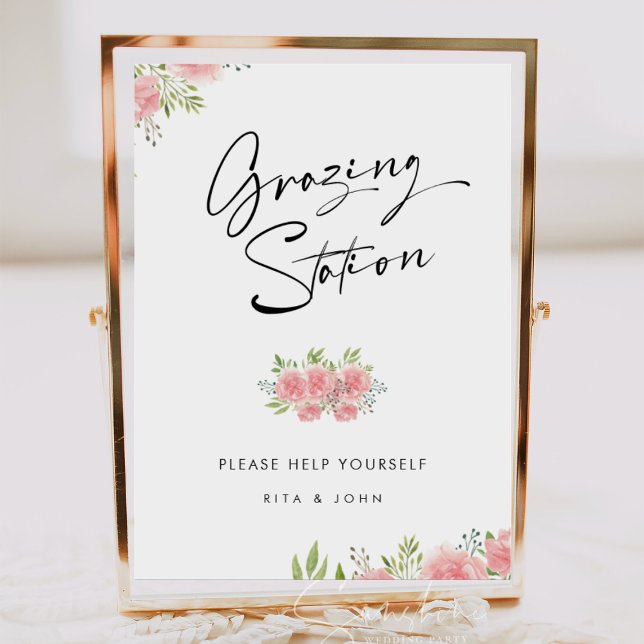 Carnation Boho Grazing Station Table Wedding Sign (Creator Uploaded)