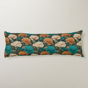 Carnation Bouquet Modern Farmhouse Elegant Travel Body Cushion